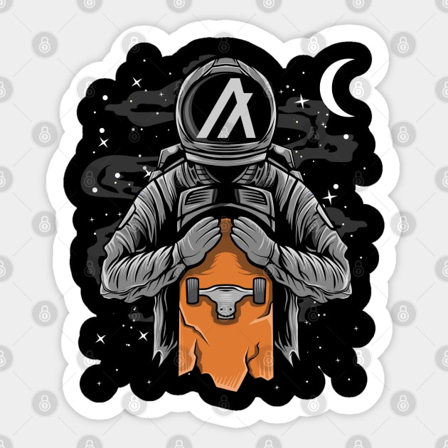 Astronaut Skate Algorand ALGO Coin To The Moon Crypto Token Cryptocurrency Wallet Birthday Gift For Men Women Sticker by Thingking About